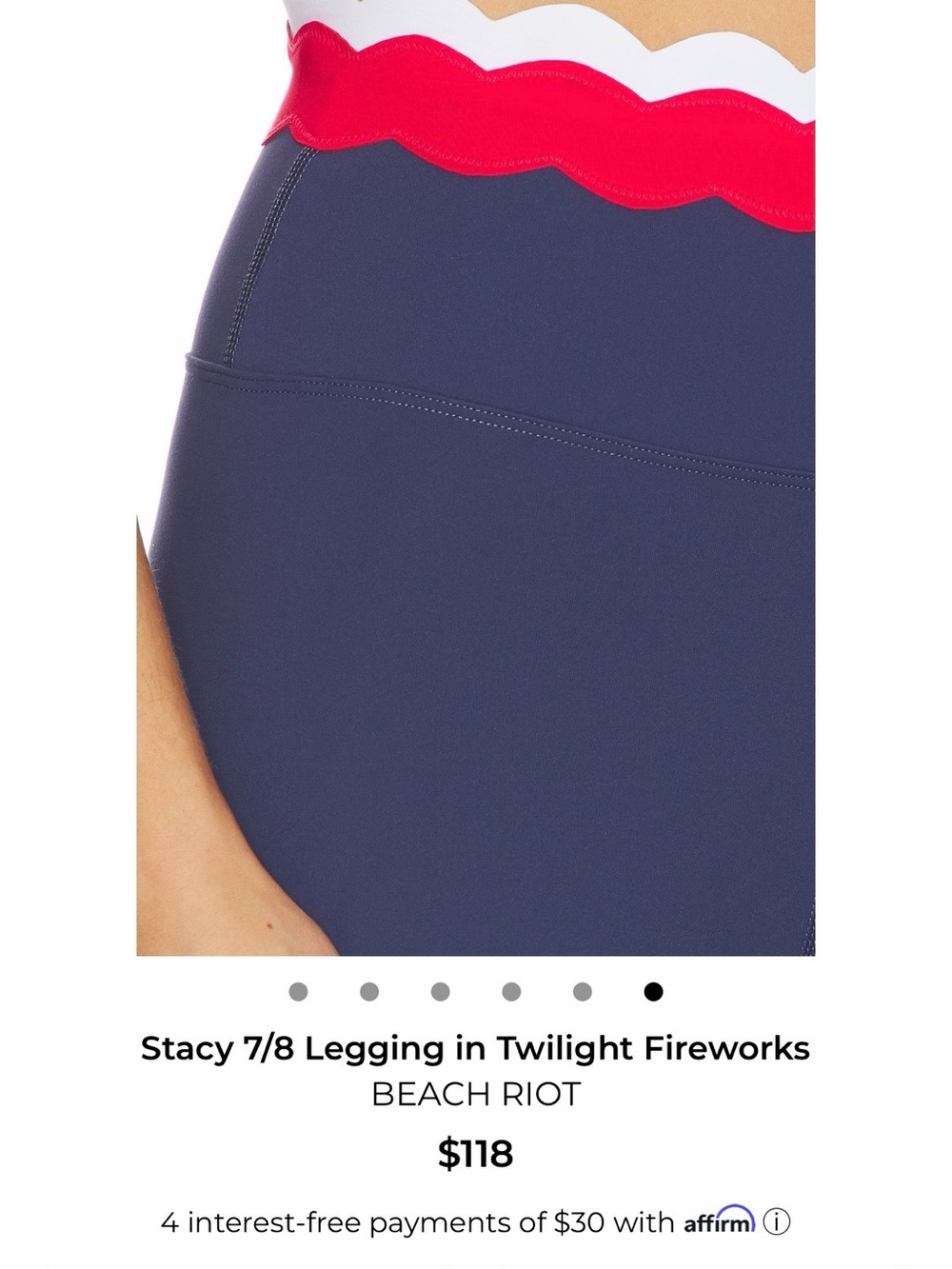 Beach Riot Stacy 7/8 legging in Twilight Firework